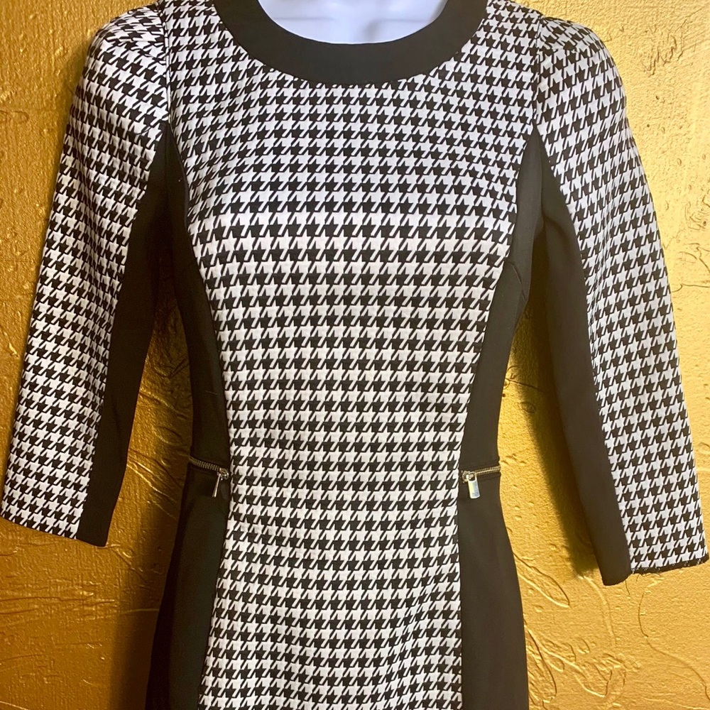 Houndstooth Black/White Dress